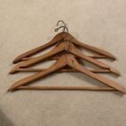 Lot Of 3 Vintage Wooden Coat Suit Hanger Hangers