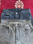 Two Pairs  Of levis made in usa 501 Grey Over dyed Black