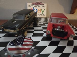 MODEL CAR PARTS REVELL? 55 AND 57 CHEVY WAGONS PARTS PROJECTS JUNKYARD DIORAMA
