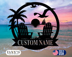 Tropical Themed Personalized Metal Sign, Outdoor Metal Sign, Beach House