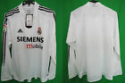 2004-2005 Real Madrid Jersey Shirt Camiseta Home Adidas Siemens mobile L/S L NWT