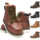 HISEA Men Soft Toe Work Boots Waterproof Lightweight 6'' Moc Toe Leather Safety