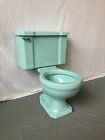 Vtg Mid Century Aqua Blue Green Porcelain Toilet Old Bath Rheem Richmond 430-23E