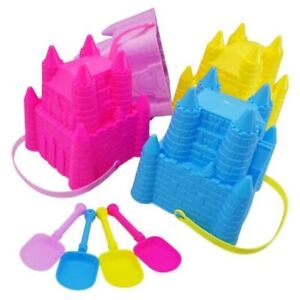 (4 Sets) Castle Beach Buckets and Shovels, Large Size 7