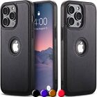 For iPhone 15 14 Plus 13 12 11 Pro XR X Max 7 8 SE Case Leather Shockproof Cover