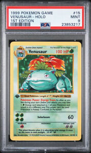 PSA9 Venusaur 1st Edition Base Set Pokemon Card