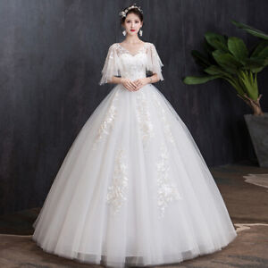 2023 Bride High-waist Wedding Dress Lady White Corset Bridal Gown Princess Frock