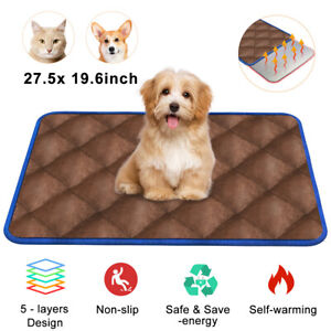 Thermal Mat - Brown Self Warming Heating Hot Pad for Pets For Cat and Dog Bed