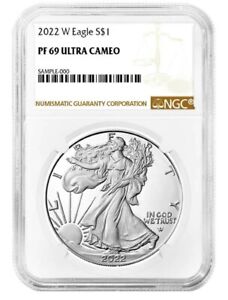 2022 W 1oz Silver Eagle Proof NGC PF69 Ultra Cameo - Brown Label