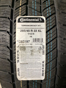 2 New 285 45 22 Continental Terrain Contact H/T Tires