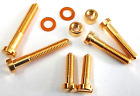 24K Gold Plated Headshell To Cartridge Mounting Screw Kit For Jelco Tonearms