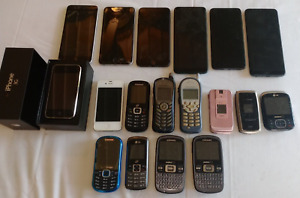 18 Cell Phones lot -Mixed- LG, Samsung, iPhone, Motorola **READ** FOR PARTS ONLY