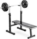 Adjustable Weight Bench Press with Squat Rack Folding Multi-Function Dip Station