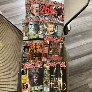 Lot of 9 FANGORIA MAGAZINES HORROR  GORE ! Early editions. Good Conditions