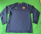 Nike Men's FC Barcelona Long Sleeve Blue Goalkeeper Jersey Size Medium