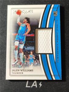 2022-23 Panini Immaculate Collection Jalen Williams Rookie RC Patch 58/99