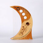 19 String Moon Harp Lyre Mahogany Nylon with Tuning Wrench with Technical Manual