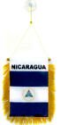Nicaragua MINI BANNER FLAG GREAT FOR CAR & HOME WINDOW MIRROR HANGING 2 SIDED