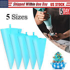 Pastry Bag Silicone Reusable Cake Decorating Tool Cream Icing Piping Bags- 5 PCS