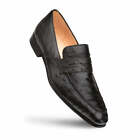 NEW Mezlan Dress Shoes Genuine Ostrich Leather Slip On Penny Loafer Lisbon Black