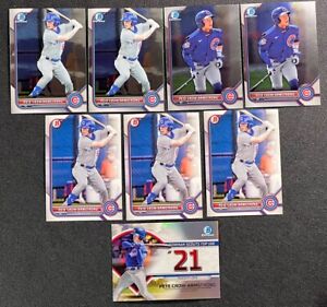 2022 & 2023 Bowman Chrome Prospects Pete Crow-Armstrong RC Lot - Cubs