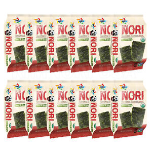Organic Kimnori Seasoned Roasted Seaweed Snacks - 12 Pack Sweet Spicy Kim Nori