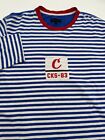 Cookies SF Crewneck Shirt Mens Size Large Blue White Striped Long Sleeve Cotton