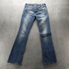 Miss Me Jeans Womens 28 Blue Bootcut Flap Pockets Stretch Medium Wash Denim