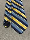 Brooks Brothers 346 Tie Pure Silk Made in USA Blue Gold Stripes