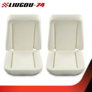 Fit For 1966-1972 GM New Bucket Seat Foam Bun Cushion Front Upper & Lower Pair (For: 1966 Impala)