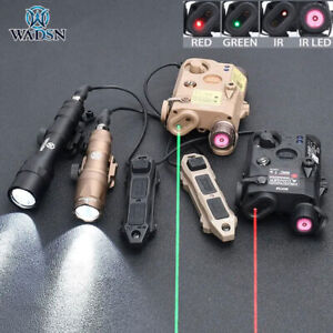 Tactical PEQ 15 IR Illuminator Red Green Blue IR Laser Aiming Sight Flashlight