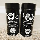 HELLO Activated Charcoal Toothpaste Tablets 60 Count Exp July 2024 (Lot of 2)