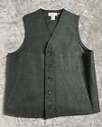 Vintage CC Filson Green Mackinaw Wool Vest Mens 42 With Pockets Style 20