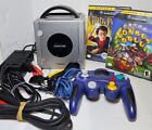 Nintendo GameCube Silver Console Lot 1 controller & 2 Games & Cords