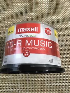Maxell Maxdata 700mb 625156 - CDR80MU50PK 80-Minute Music CD-Rs 50pk New Sealed