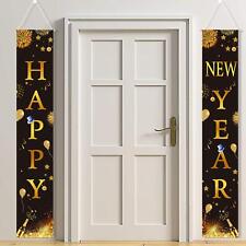 2024 Happy New Year Porch Sign, Happy New Year Hanging Banners for Home Indoo...