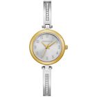 Caravelle Women's Quartz Crystal Accent Silver Stainless Steel Watch 26mm 45X101