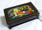 Vintage Signed Russian Hand Painted Lacquer Box - From Estate Collection (A20)