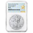 2021 (W) $1 Type 1 American Silver Eagle NGC MS69 West Point Star Label