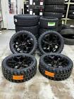 GMC HIGH COUNTRY Wheels Tires TPMS 22x9 Gloss Black Tires 33x12.50x22 MT AT