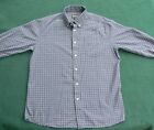 Barbour Flannel Shirt Men's Medium Blue White Check Chinese Label 180/96B