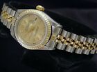 Rolex Datejust 69173 Lady 2Tone Yellow Gold Stainless Steel Watch Champagne Dial
