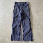 Vintage US Navy Military Jeans Mens 28x29 Blue Denim Trousers Bell Bottoms Flare