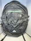 The North Face Borealis Backpack Gray Aqua Laptop Bungee Flex Vent Hiking