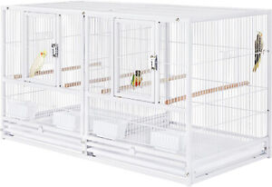 Single Stackable Breeder Birds Parrots Center Divider Rolling Cage Nesting Doors