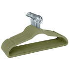 New Listing100 Pack Slim Plastic and Metal Clothing Hangers, Sage Green