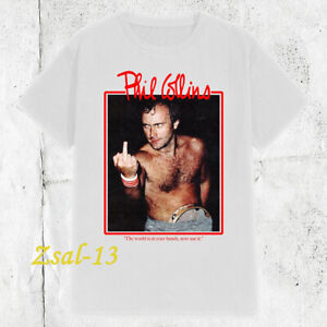 Vintage 90s Phil Collins White T-shirt DF64156