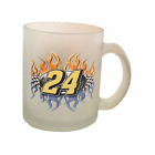 Jeff Gordon 24 Frosted Glass Mug Fire Flames