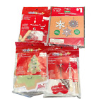 Children's Christmas Holiday Crafting Kits X4 Snowflakes Santa Snowman Reindeer