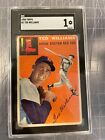 1954 TOPPS #1 TED WILLIAMS BOSTON RED SOX BASEBALL CARD SGC 1 POOR